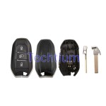 HU83/407 blade Light button (Old style) 3 tombol remote key shell untuk Citroen,Peugeot,DS